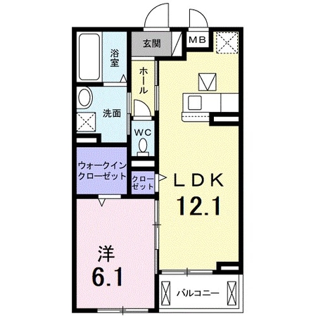 星田駅 徒歩7分 1階の物件間取画像